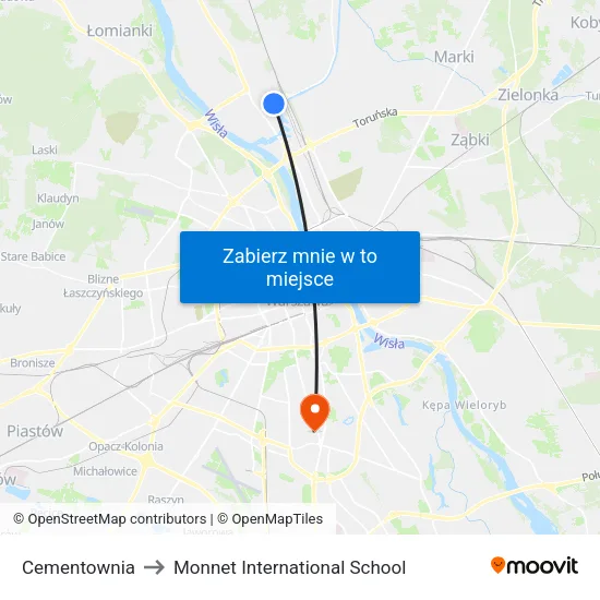 Cementownia to Monnet International School map