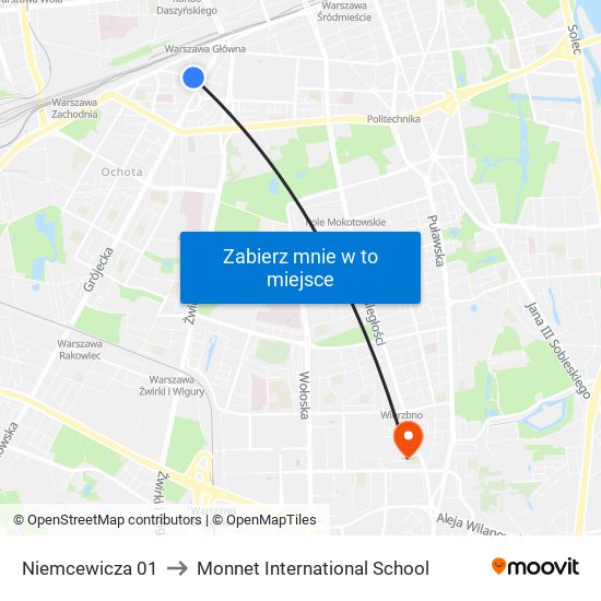 Niemcewicza 01 to Monnet International School map