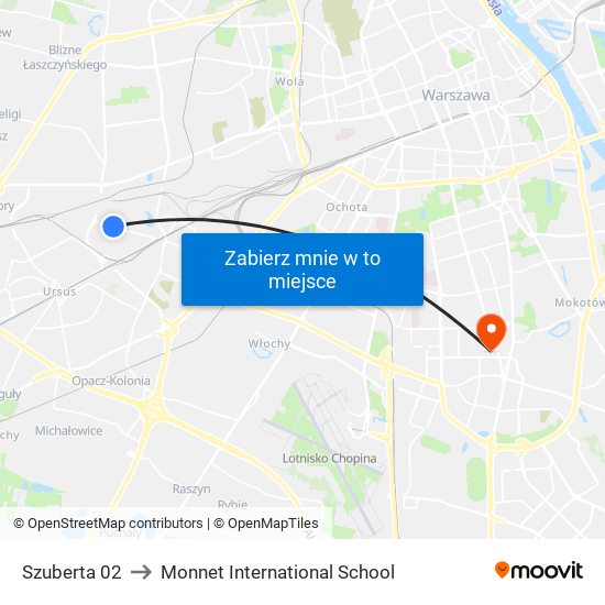 Szuberta 02 to Monnet International School map