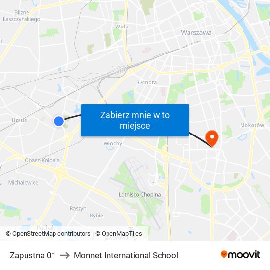 Zapustna 01 to Monnet International School map