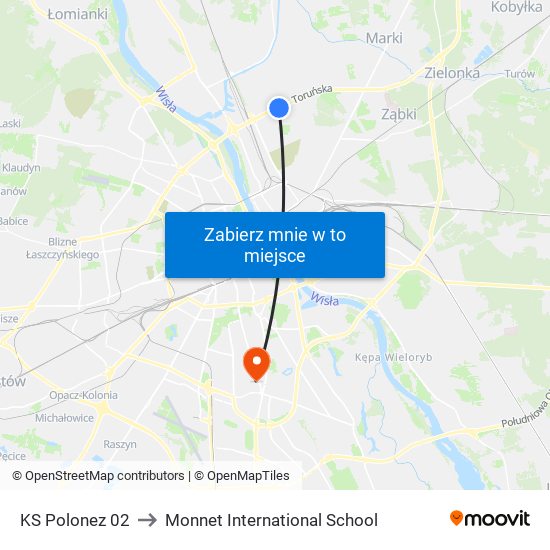 KS Polonez 02 to Monnet International School map