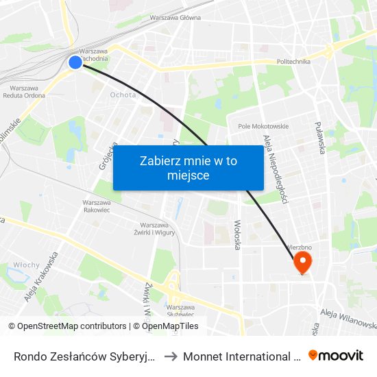 Rondo Zesłańców Syberyjskich 06 to Monnet International School map