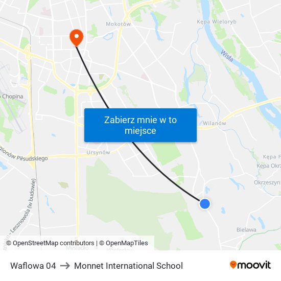 Waflowa 04 to Monnet International School map