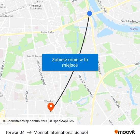 Torwar 04 to Monnet International School map