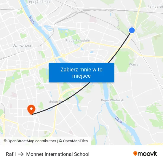 Rafii to Monnet International School map