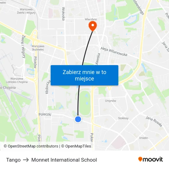 Tango to Monnet International School map