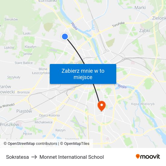 Sokratesa to Monnet International School map