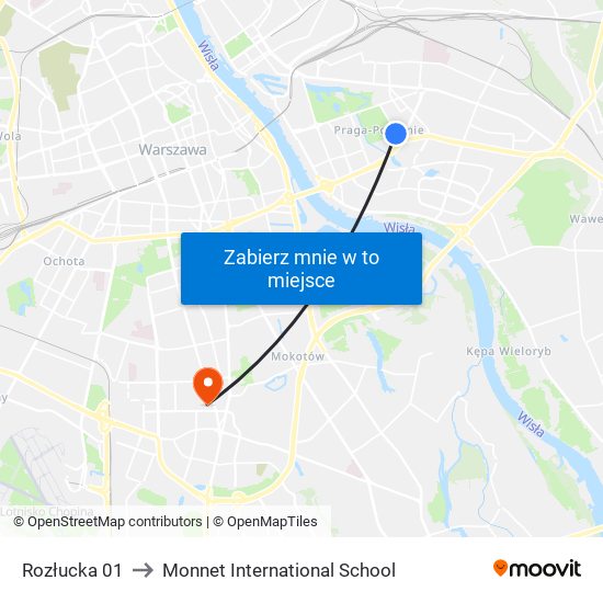 Rozłucka 01 to Monnet International School map