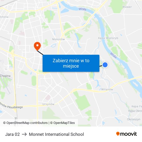 Jara 02 to Monnet International School map