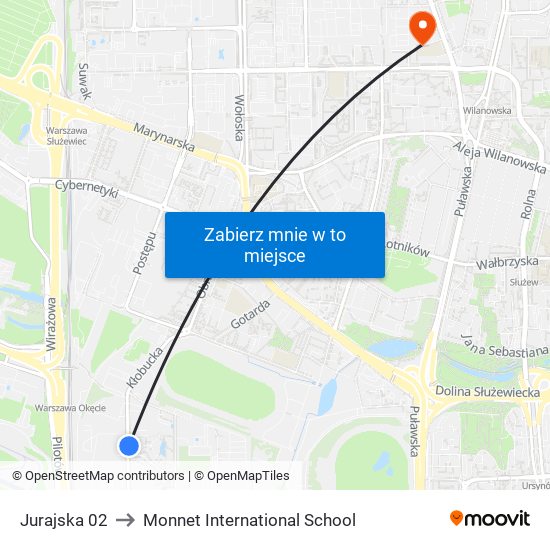 Jurajska 02 to Monnet International School map