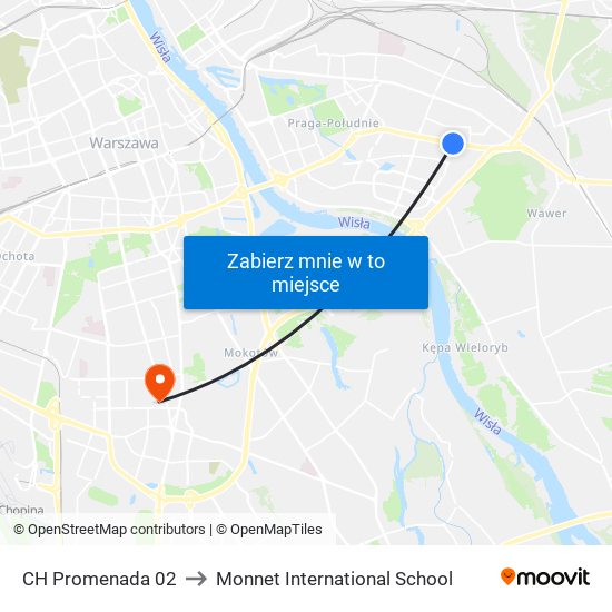 CH Promenada 02 to Monnet International School map