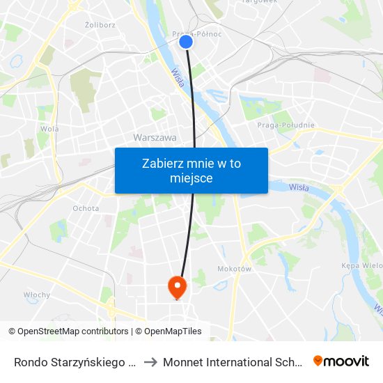 Rondo Starzyńskiego 09 to Monnet International School map