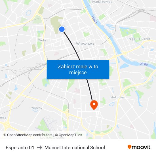 Esperanto 01 to Monnet International School map