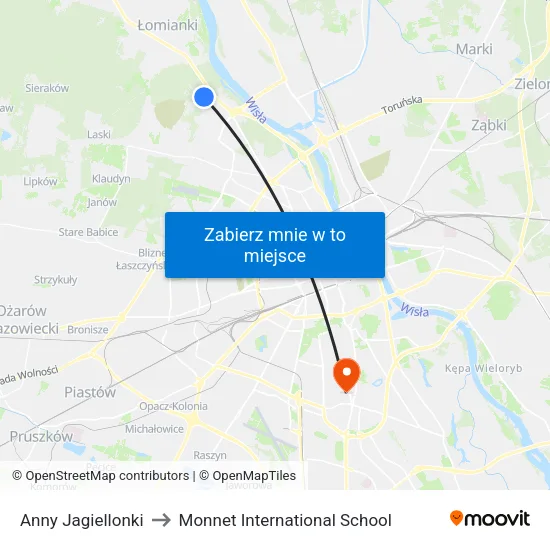 Anny Jagiellonki to Monnet International School map