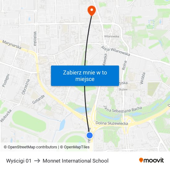 Wyścigi 01 to Monnet International School map