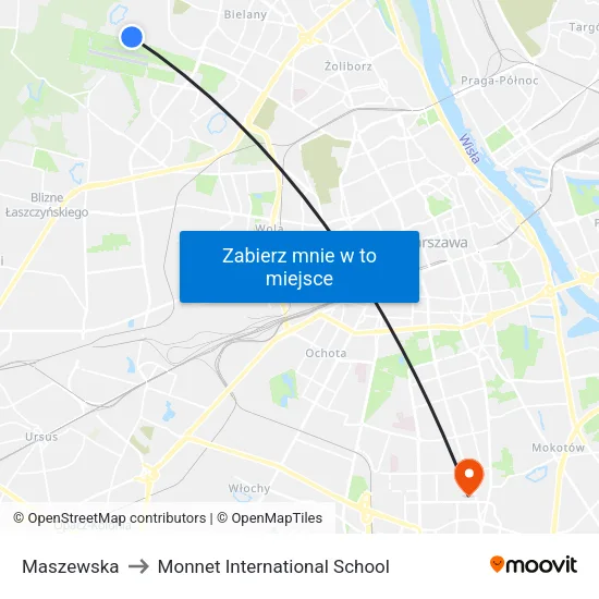Maszewska to Monnet International School map