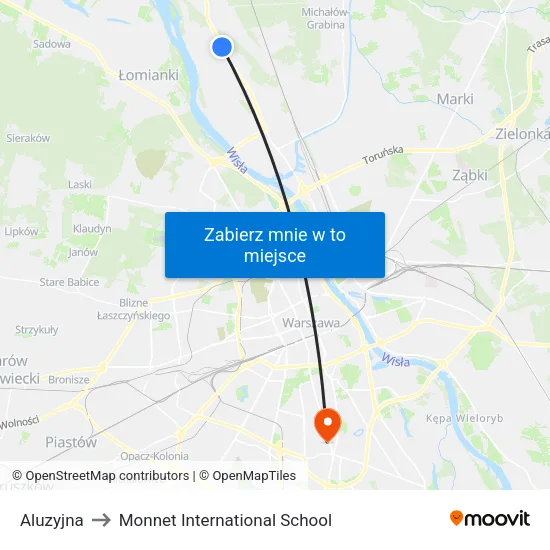 Aluzyjna to Monnet International School map