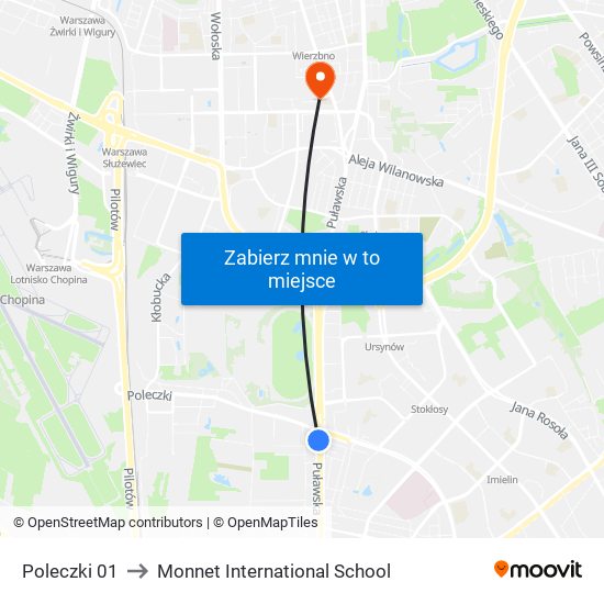 Poleczki 01 to Monnet International School map