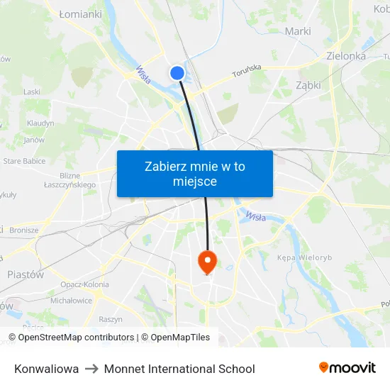 Konwaliowa to Monnet International School map