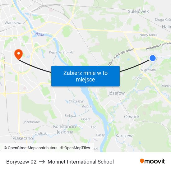 Boryszew 02 to Monnet International School map