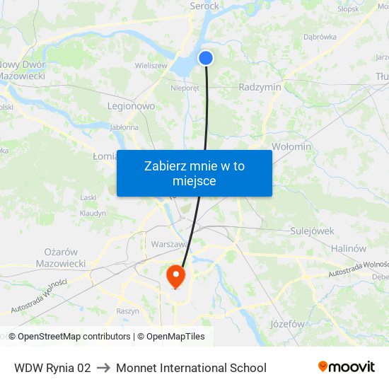 WDW Rynia 02 to Monnet International School map