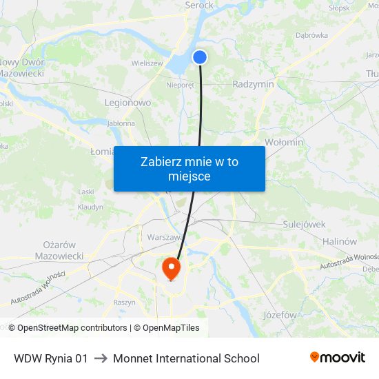 WDW Rynia 01 to Monnet International School map