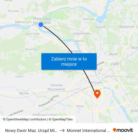 Nowy Dwór Maz. Urząd Miasta 01 to Monnet International School map