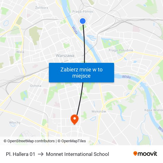 Pl. Hallera 01 to Monnet International School map