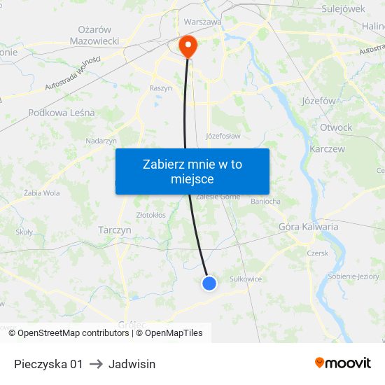 Pieczyska 01 to Jadwisin map