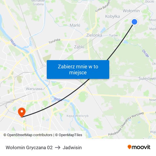 Wołomin Gryczana 02 to Jadwisin map