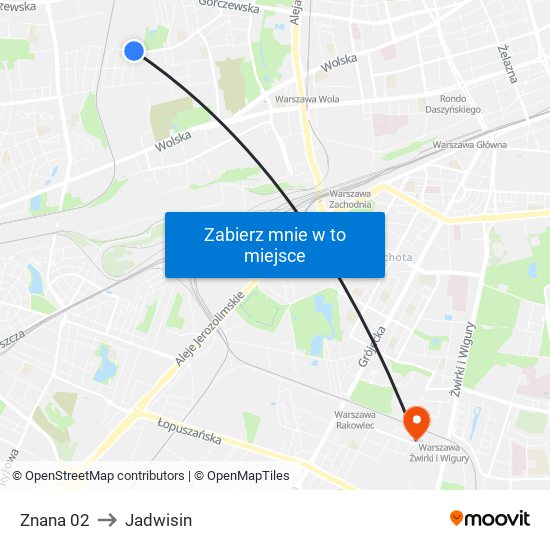 Znana 02 to Jadwisin map