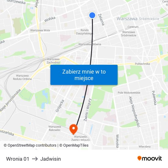 Wronia 01 to Jadwisin map