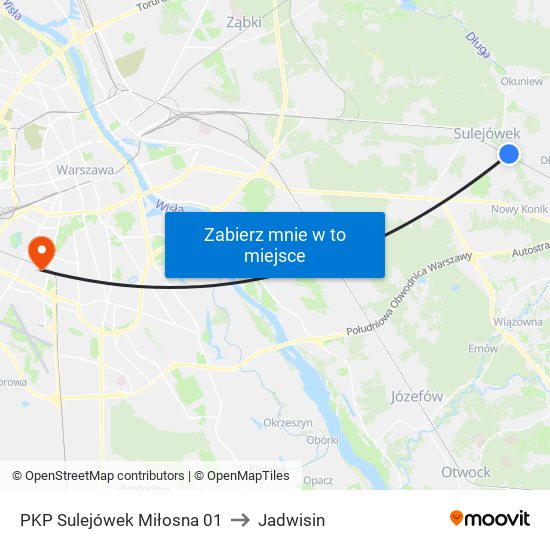 PKP Sulejówek Miłosna 01 to Jadwisin map