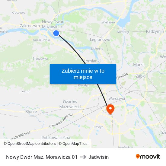 Nowy Dwór Maz. Morawicza 01 to Jadwisin map