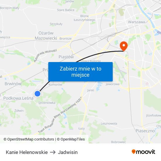 Kanie Helenowskie to Jadwisin map