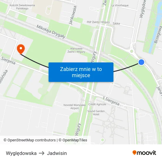 Wyględowska to Jadwisin map
