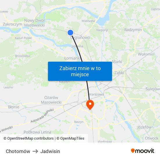 Chotomów to Jadwisin map