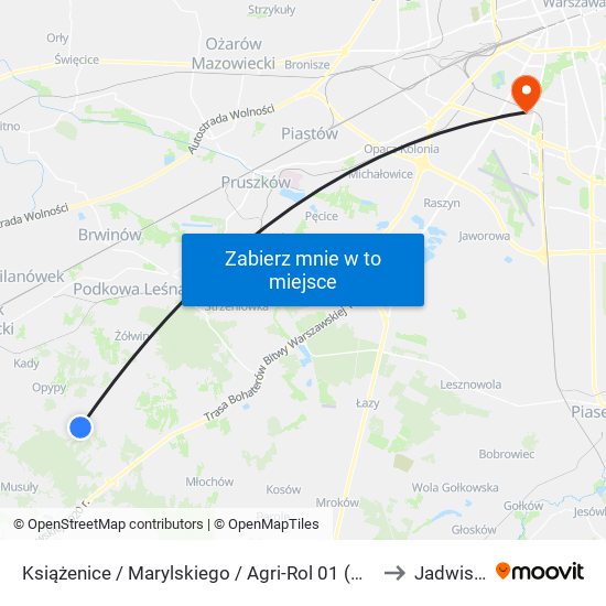 Książenice / Marylskiego / Agri-Rol 01 (Nż) to Jadwisin map