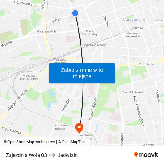 Zajezdnia Wola 03 to Jadwisin map