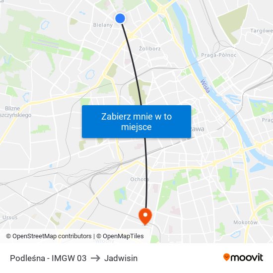 Podleśna - IMGW 03 to Jadwisin map