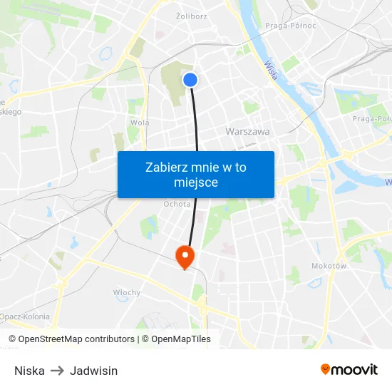 Niska to Jadwisin map