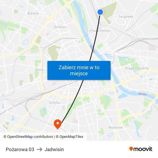 Pożarowa 03 to Jadwisin map