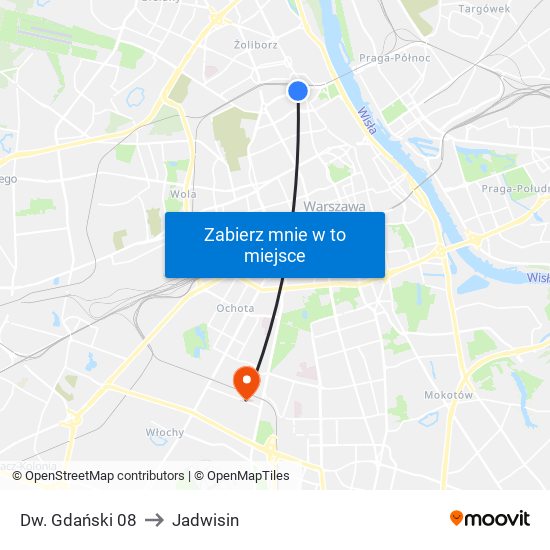 Dw. Gdański 08 to Jadwisin map