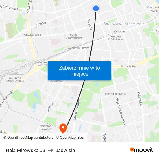 Hala Mirowska 03 to Jadwisin map