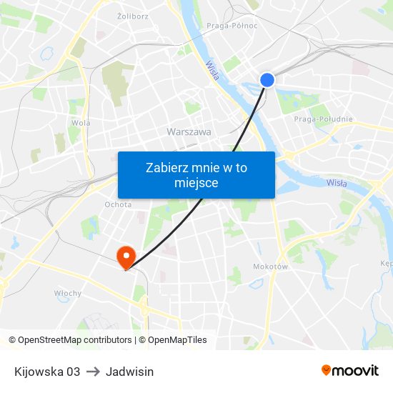 Kijowska to Jadwisin map