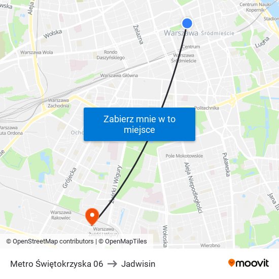 Metro Świętokrzyska 06 to Jadwisin map