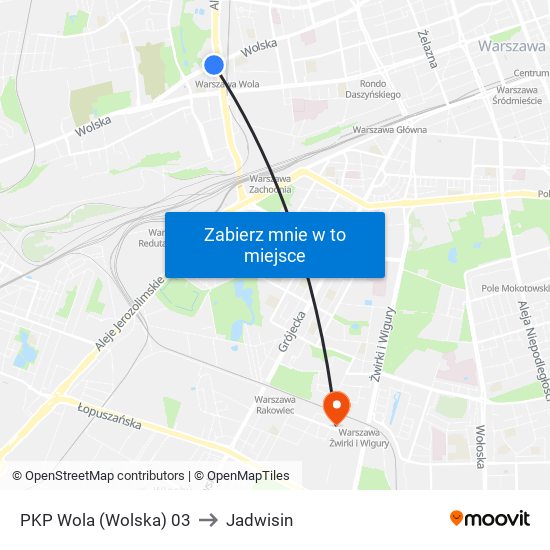 PKP Wola (Wolska) 03 to Jadwisin map