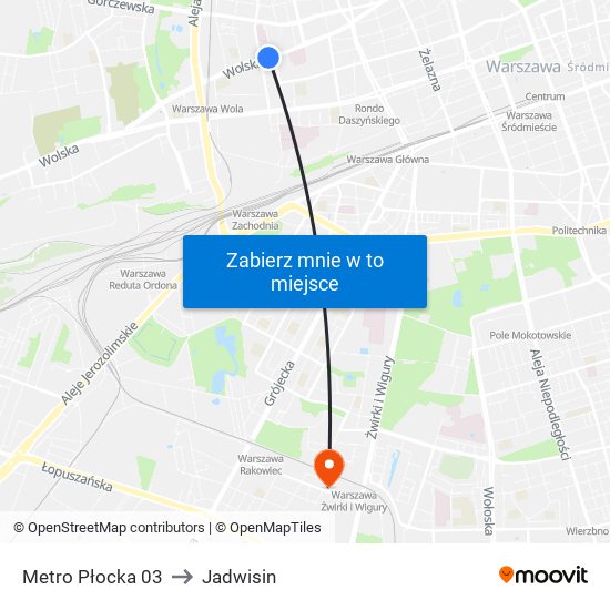 Metro Płocka 03 to Jadwisin map