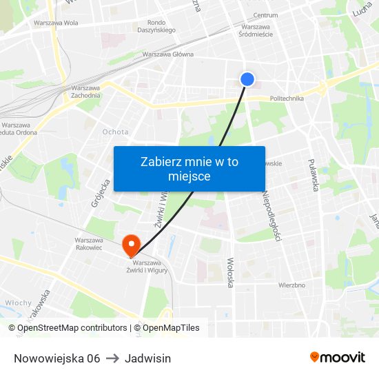 Nowowiejska 06 to Jadwisin map