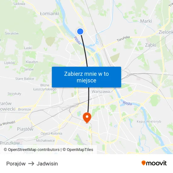 Porajów to Jadwisin map
